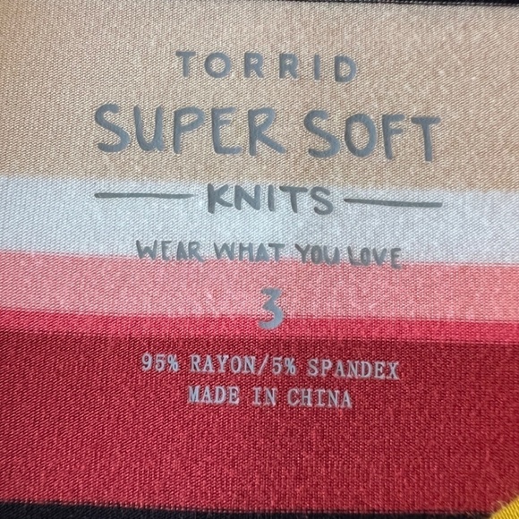 Torrid Striped Midi Dress with Button Detail - Picture 9 of 10